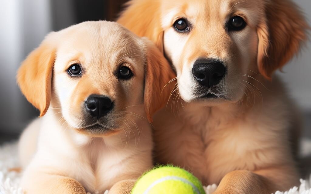 Goldador puppies