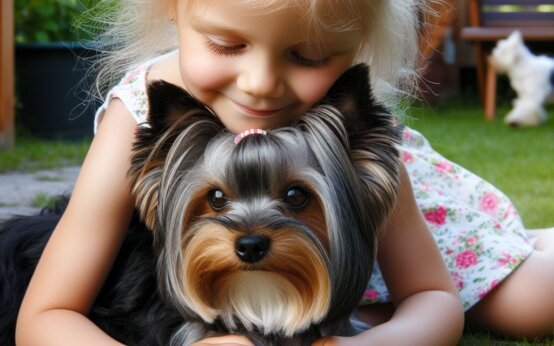 Black and White Yorkie